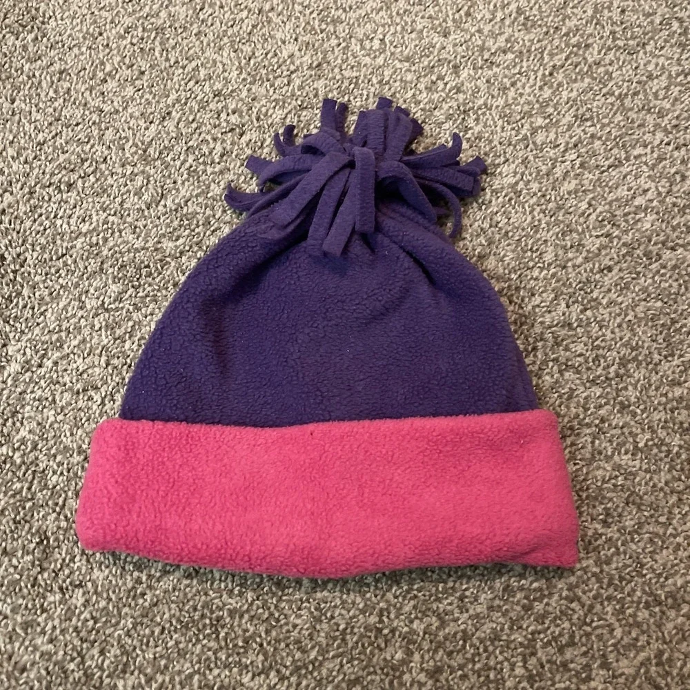 Vtg 2001 Cartoon Network Scooby Doo Beanie Pom Hat Embroidered Pink Purple Girls